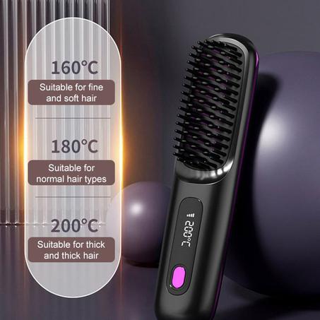 🔥Summer Hot Sale 49% Off🔥Wireless Ceramic Heating Hair Straightening Comb