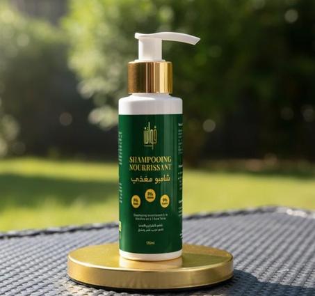 شمبوان طبيعي معالج للشعر المتضرر