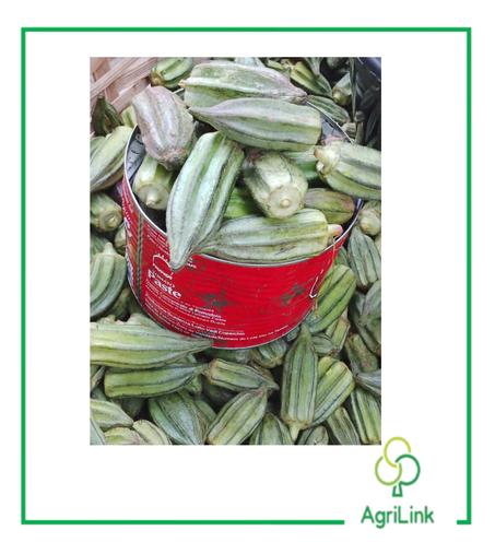 Boîte de gombo frais