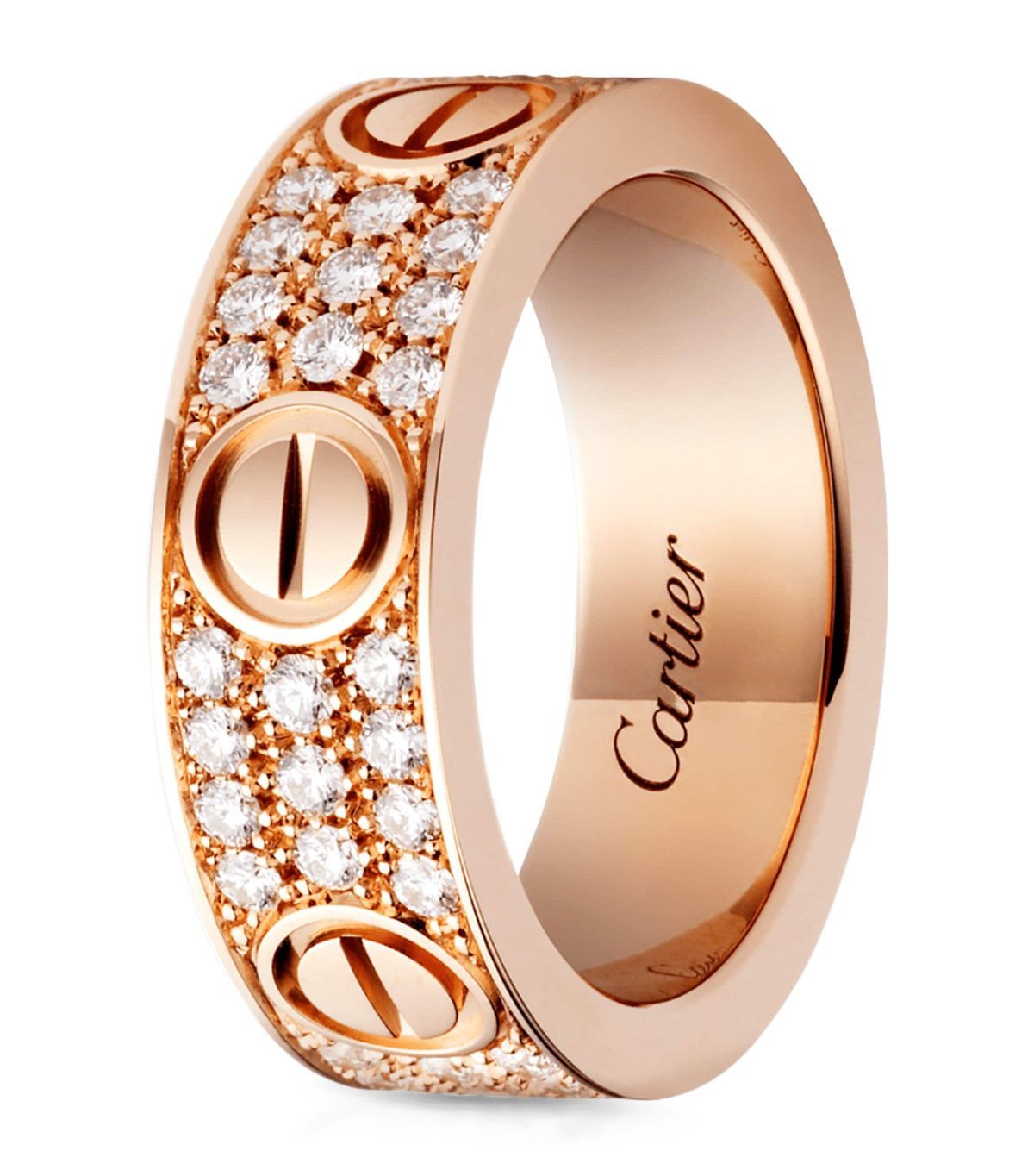 Bague Cartier løve pavée avec strass en acier inoxydable