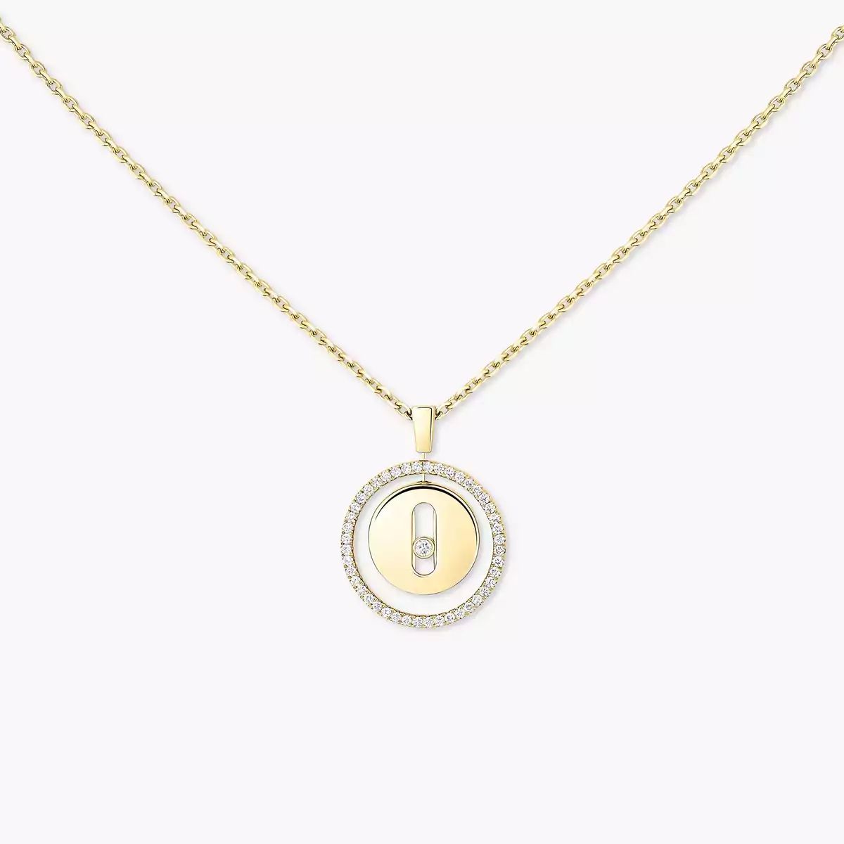 Collier Messika nacre strass en acier inoxydable