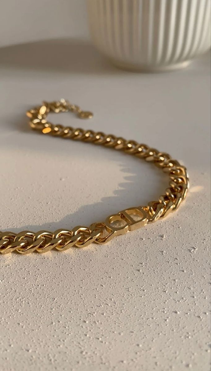 Collier femme DIOR CD en acier inoxydable