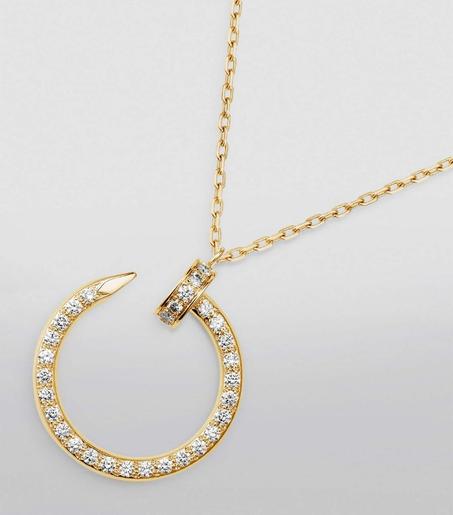 Collier femme CARTIER clou avec strass en acier inoxydable