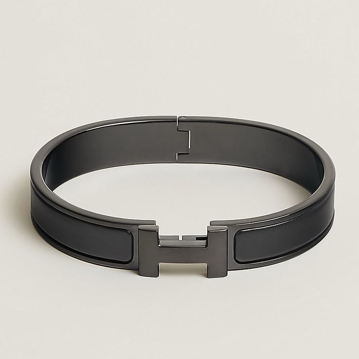 Bracelet homme acier noir HERMES avec packaging