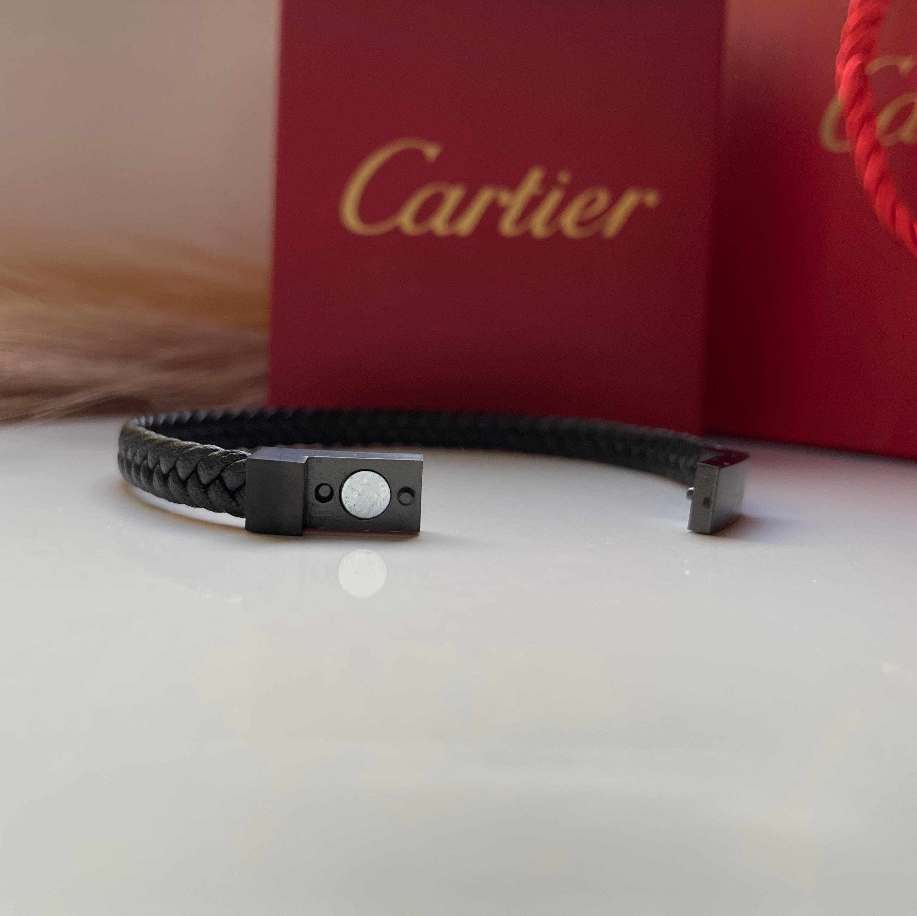 Bracelet homme CARTIER cuir avec packaging complet