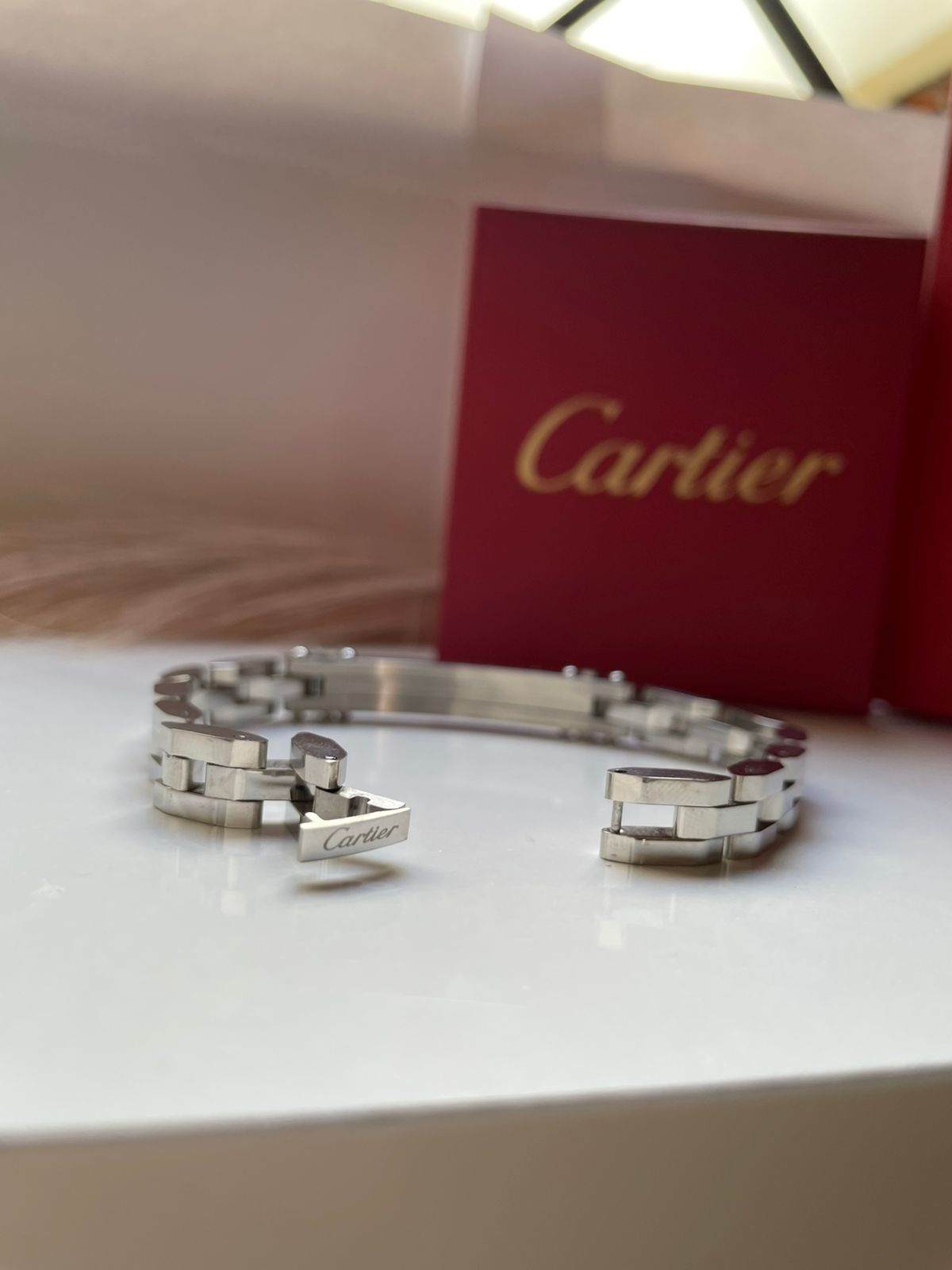 Bracelet hommes Cartier en acier avec packaging complet