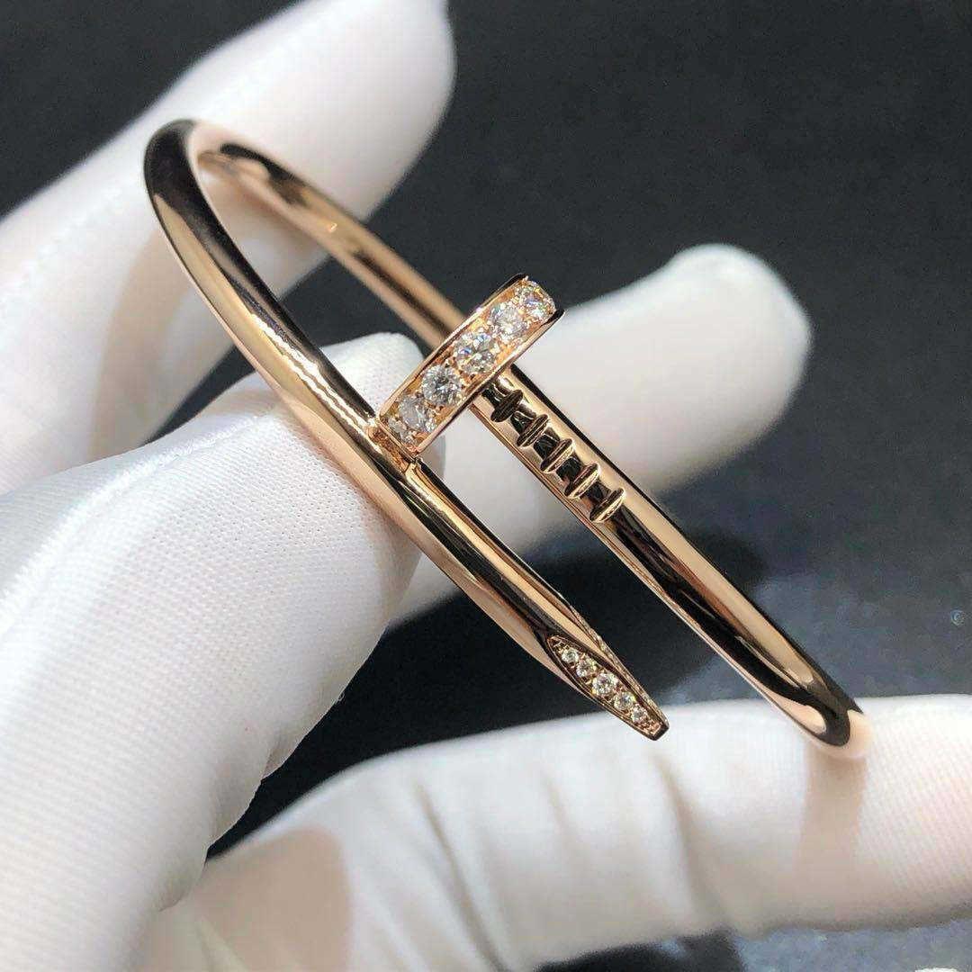 Bracelet Clou avec strass en acier inoxydable