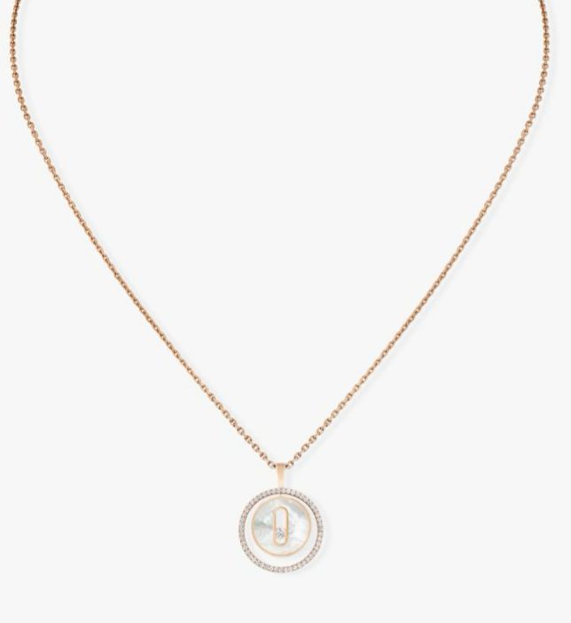 Collier Messika nacre strass en acier inoxydable