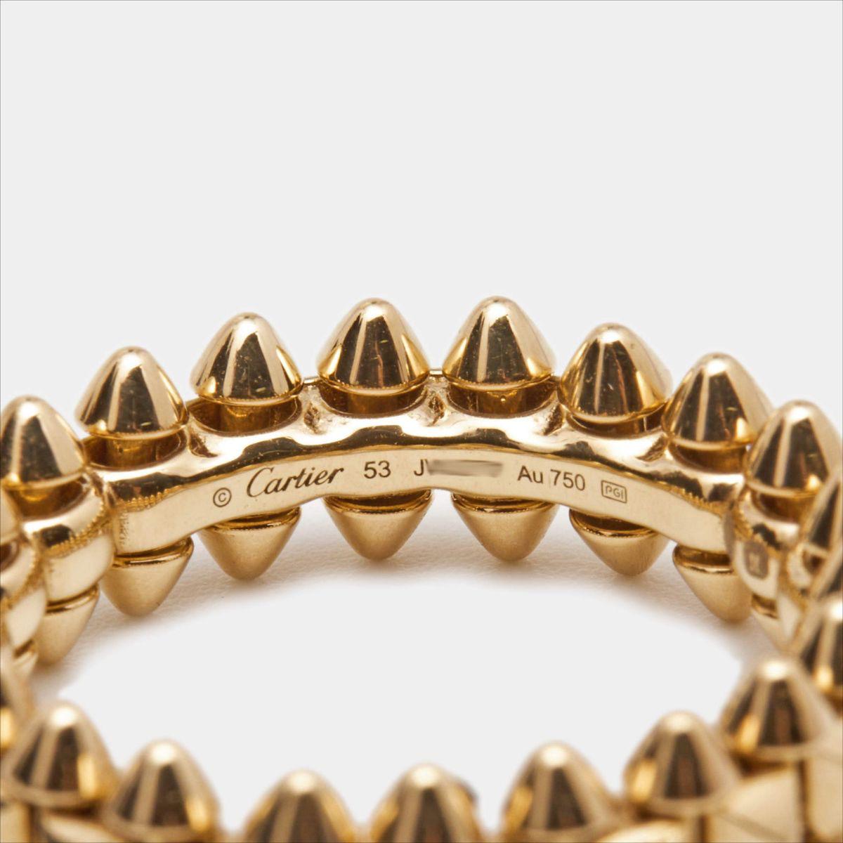 Bague cartier clash doré en acier inoxydable