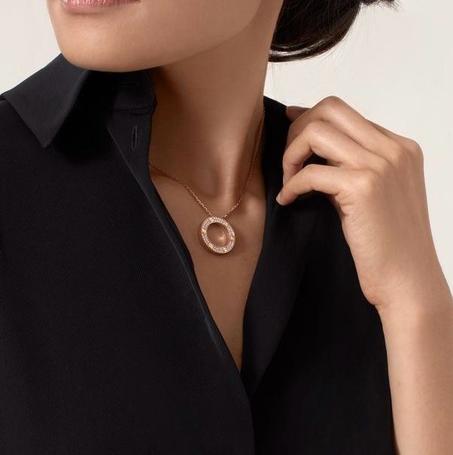 Collier CARTIER love avec strass en acier inoxydable