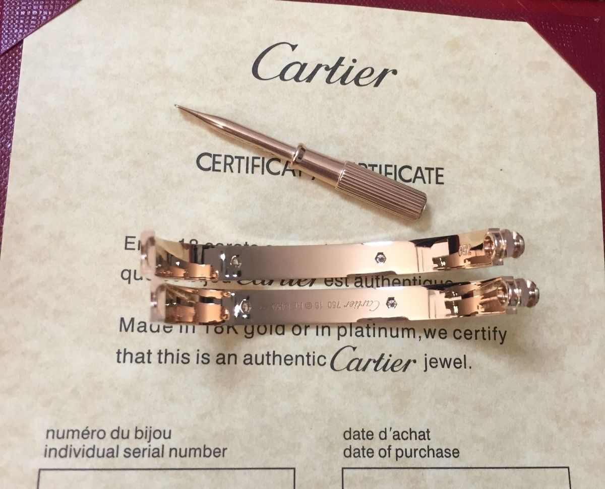 Bracelet femme CARTIER Love avec tournevis en acier inoxydable