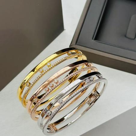 Bracelet MESSIKA avec strass en acier inoxydable