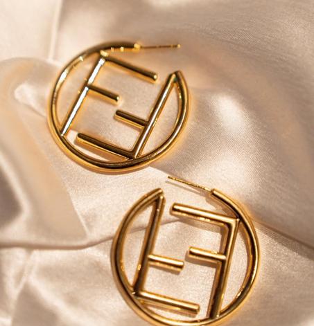 Boucles d'oreilles Fendi en acier inoxydable