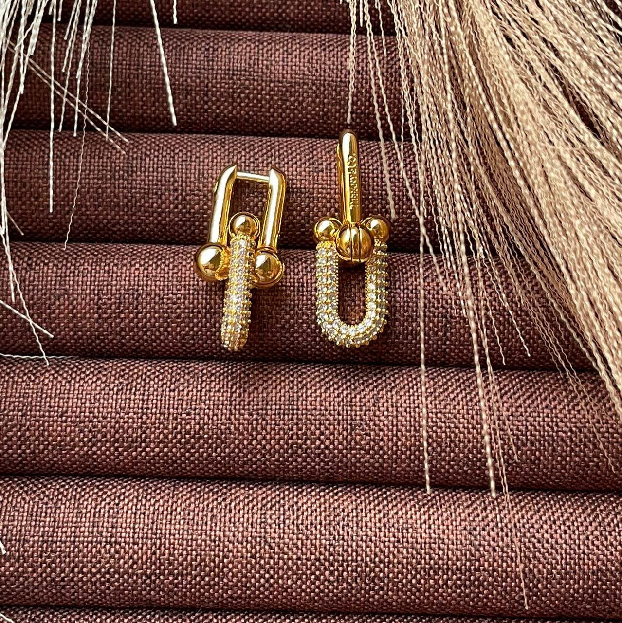 Boucles d’oreilles Tiffany & co avec strass en acier inoxydable