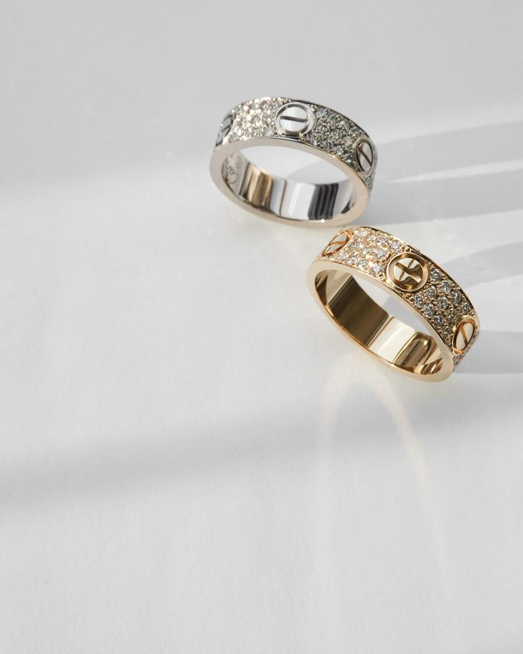 Bague Cartier løve pavée avec strass en acier inoxydable