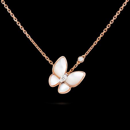 Collier Van cleef papillon en acier inoxydable