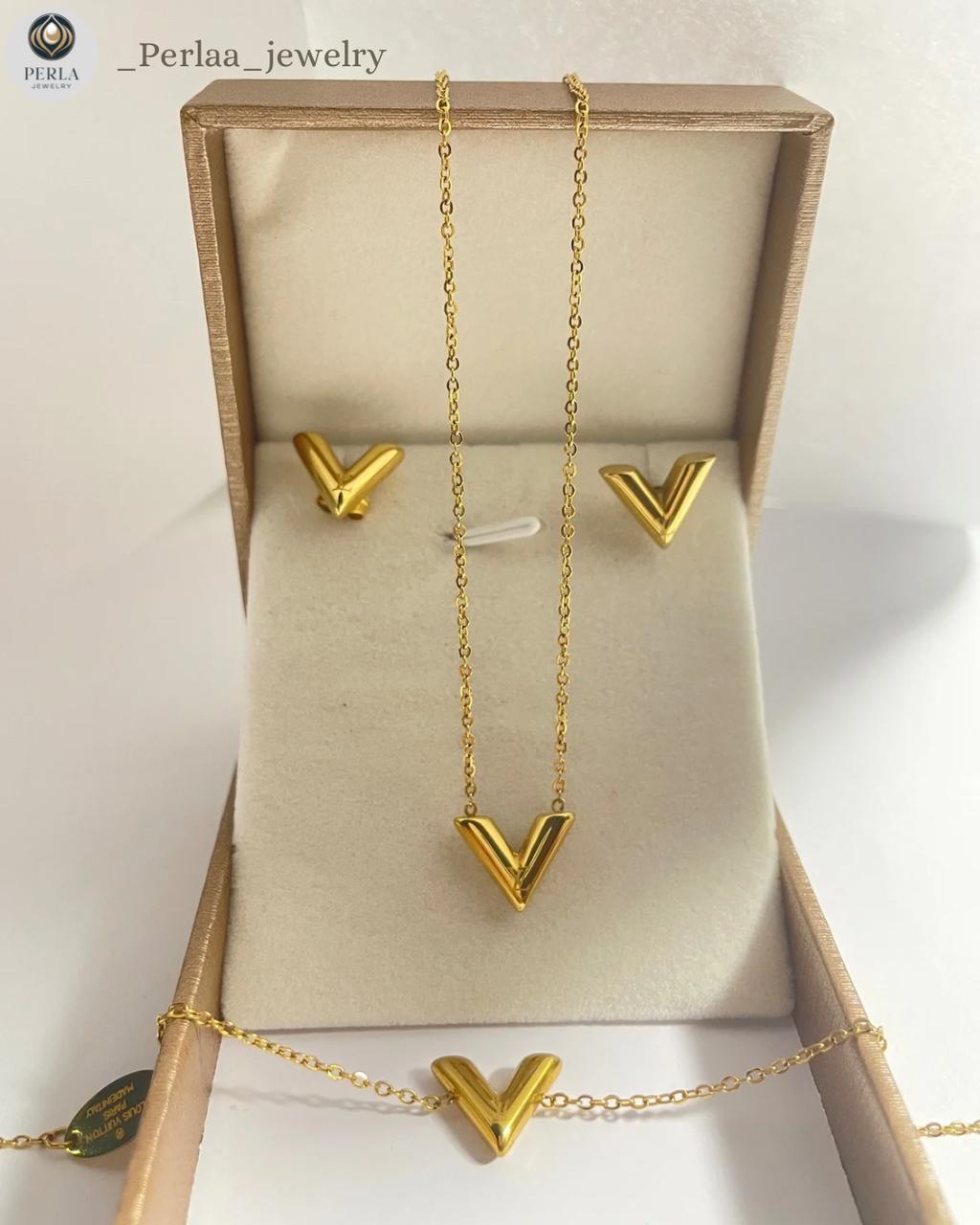 Ensemble femme LOUIS VUITTON -V- en acier inoxydable