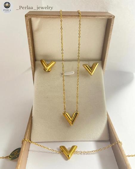Ensemble femme LOUIS VUITTON -V- en acier inoxydable