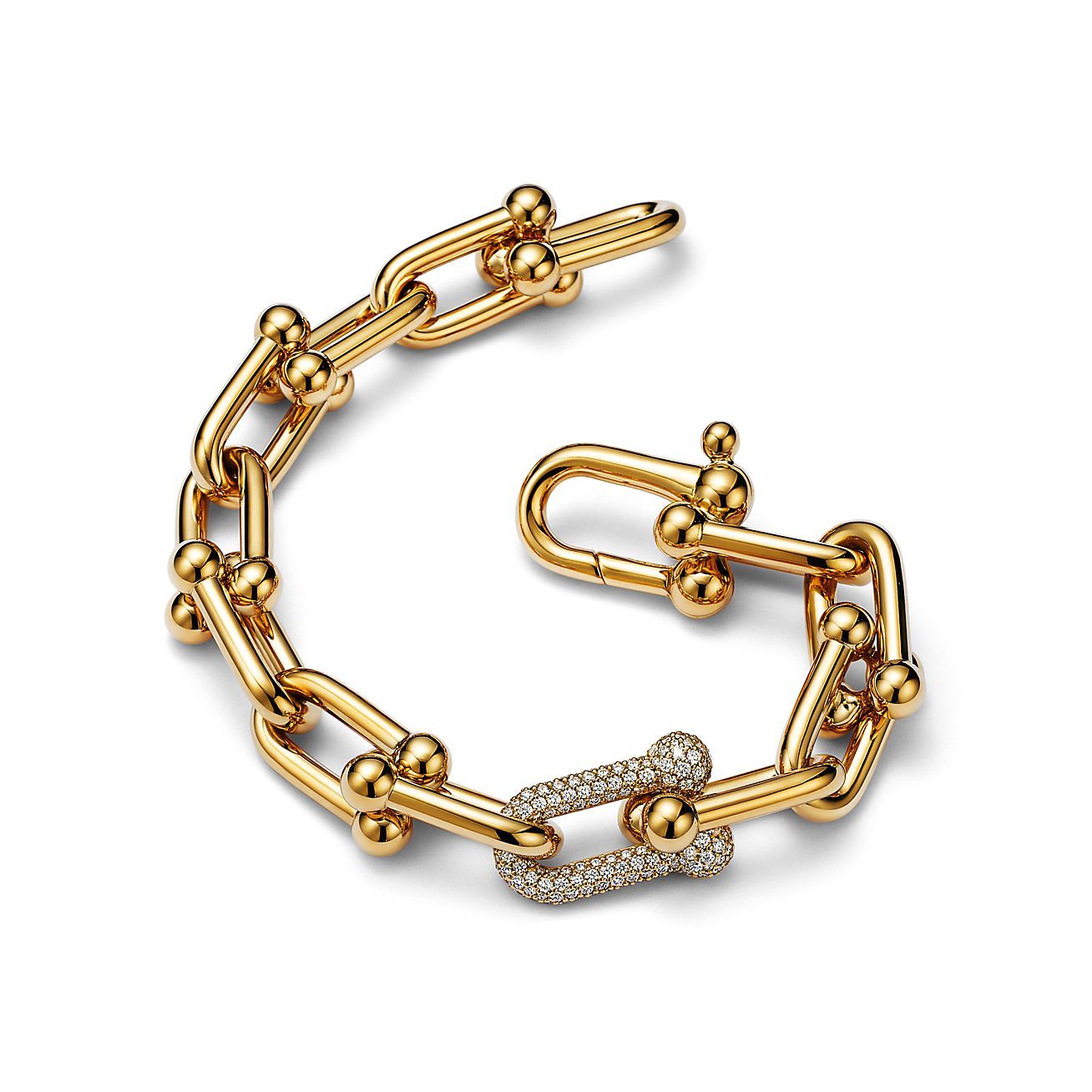 Gourmette Tiffany & Co avec strass en acier inoxydable