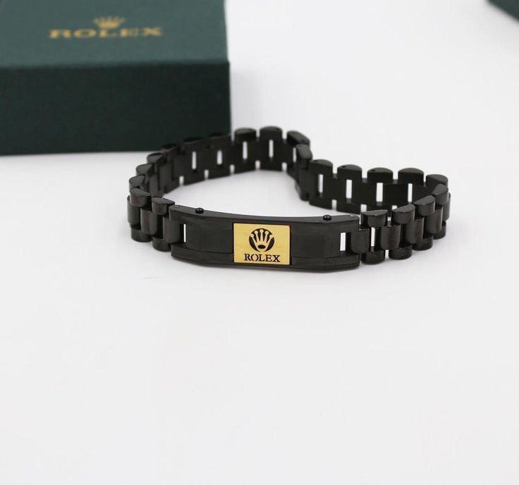 Gourmette homme ROLEX en acier avec packaging complet