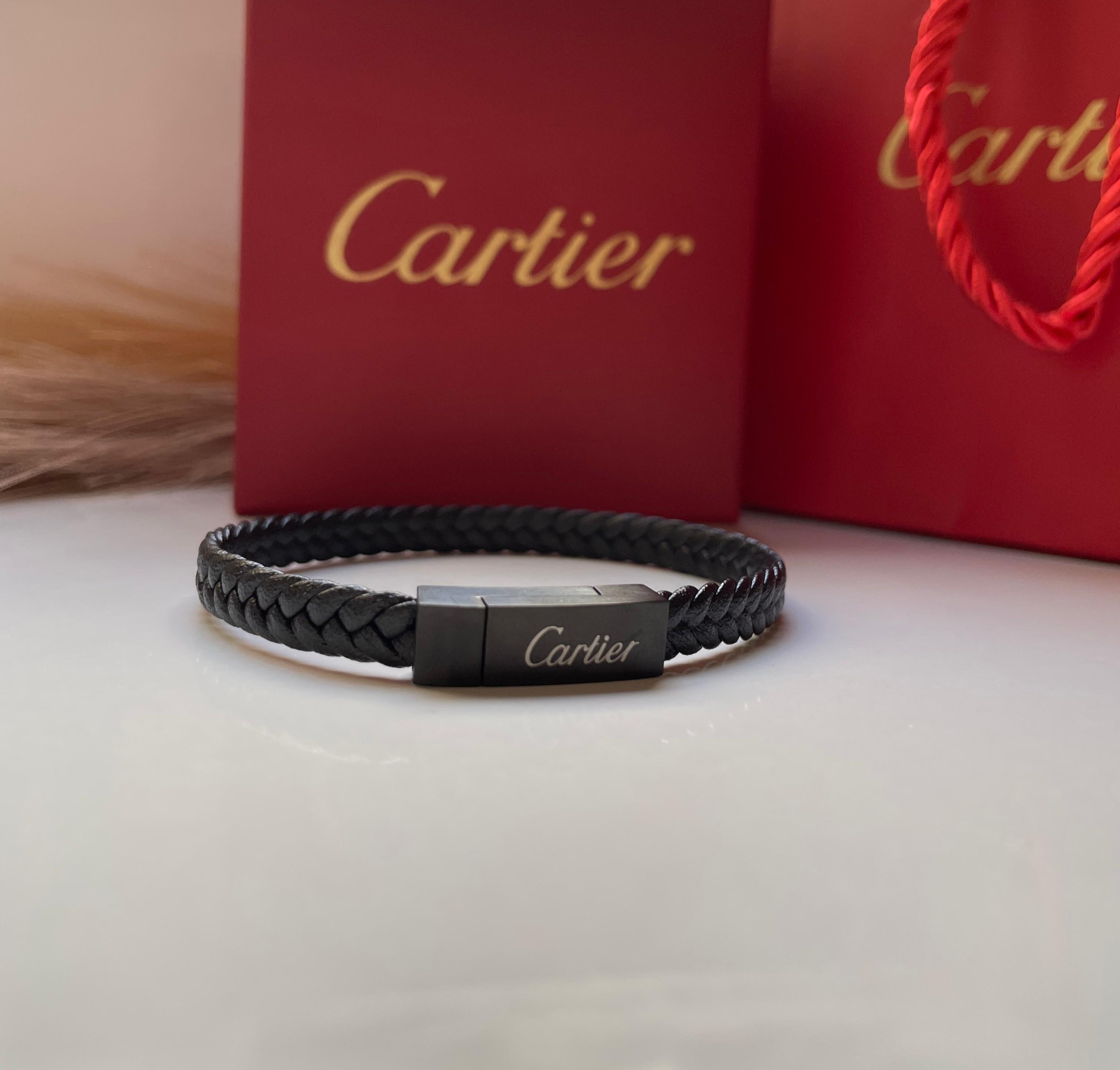 Bracelet homme CARTIER cuir avec packaging complet