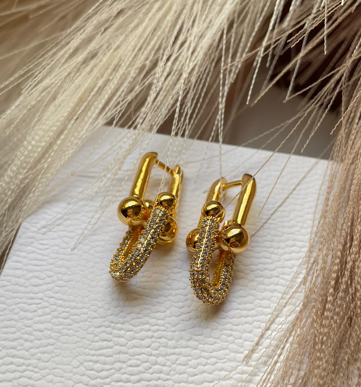Boucles d’oreilles Tiffany & co avec strass en acier inoxydable