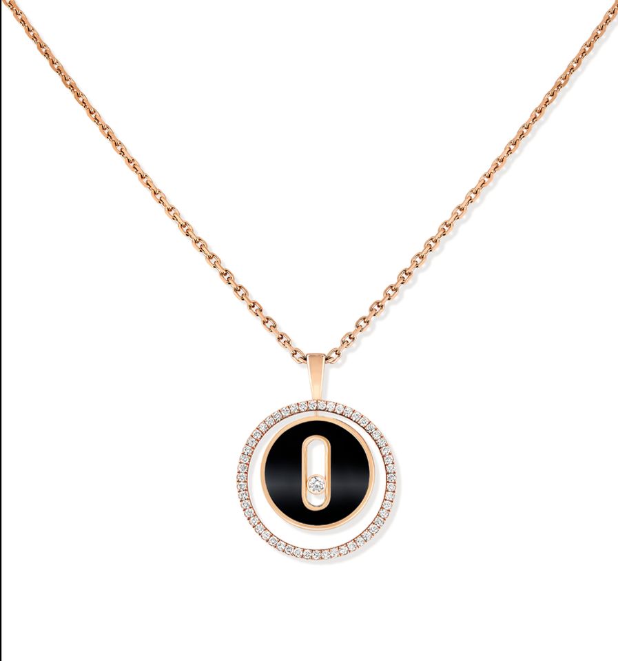 Collier Messika nacre strass en acier inoxydable