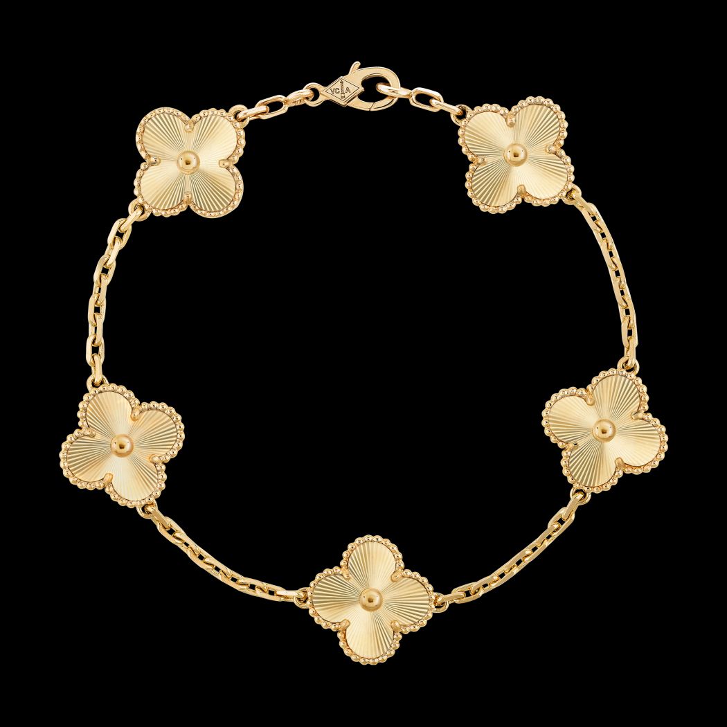 Gourmette Van cleef en acier inoxydable
