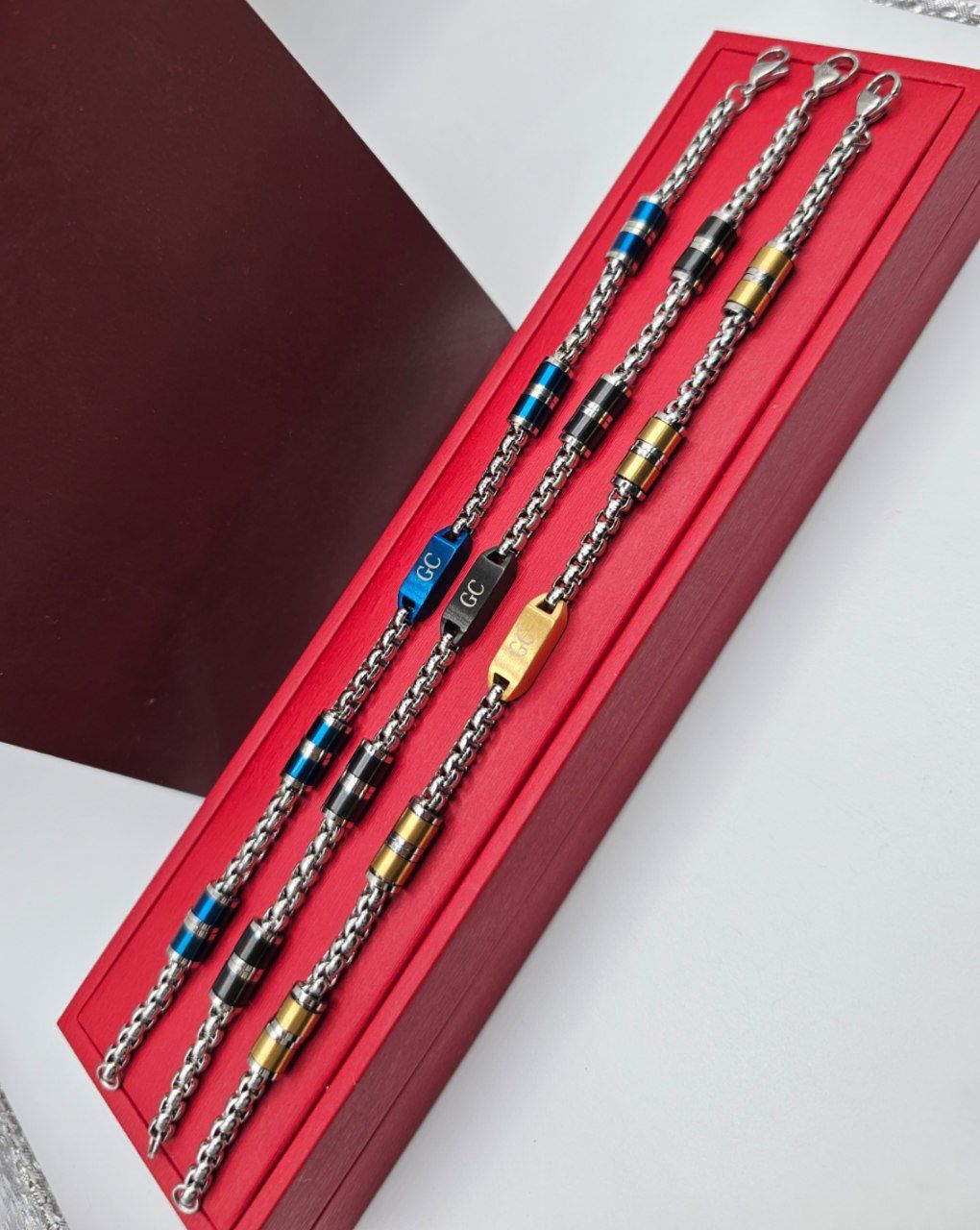 Bracelet en acier homme GUCCI avec packaging complet