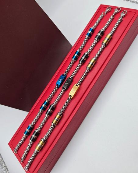 Bracelet en acier homme GUCCI avec packaging complet