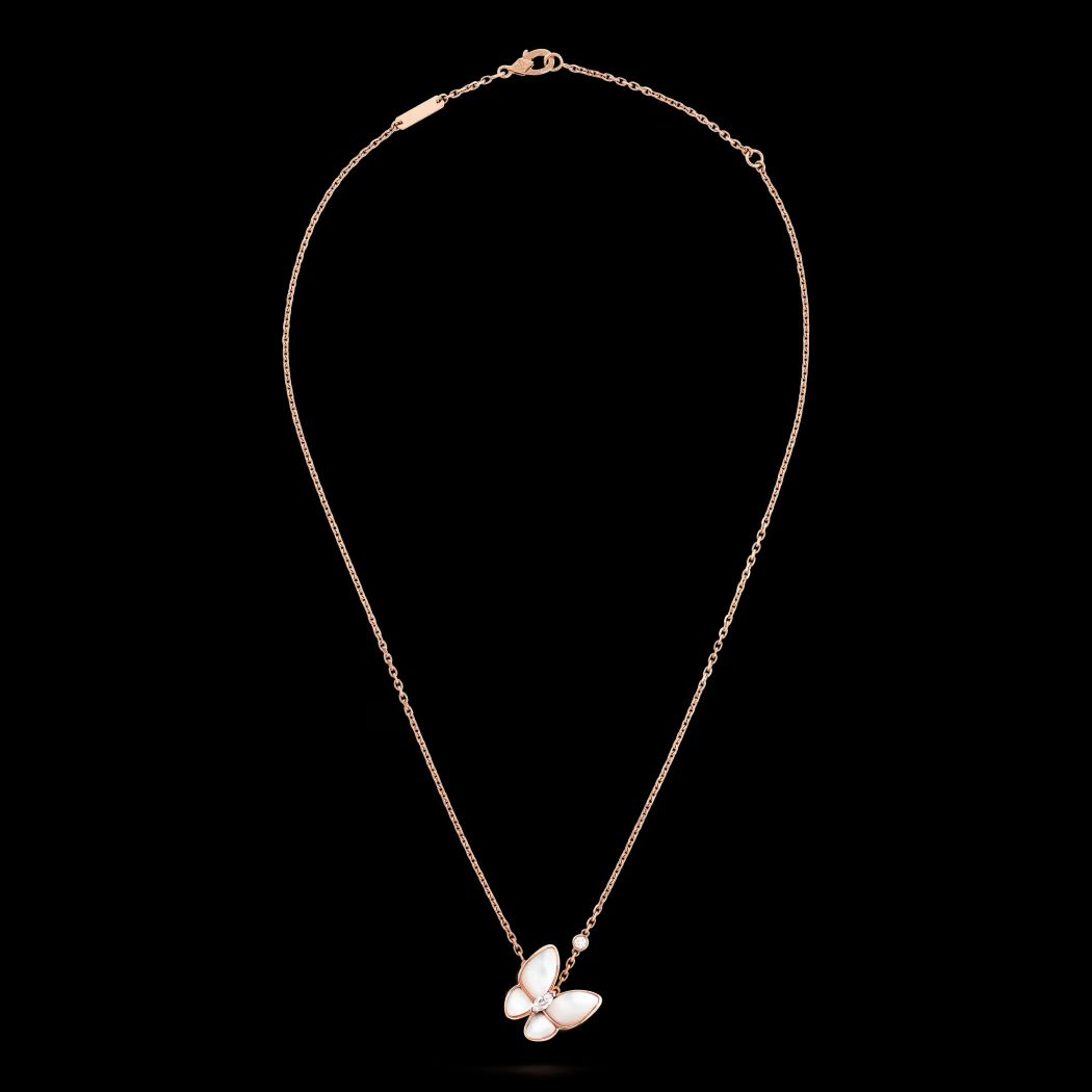 Collier Van cleef papillon en acier inoxydable