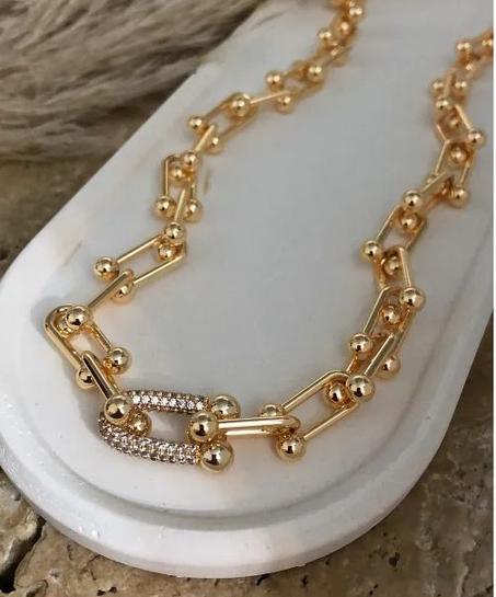 Collier Tiffany & Co avec strass en acier inoxydable