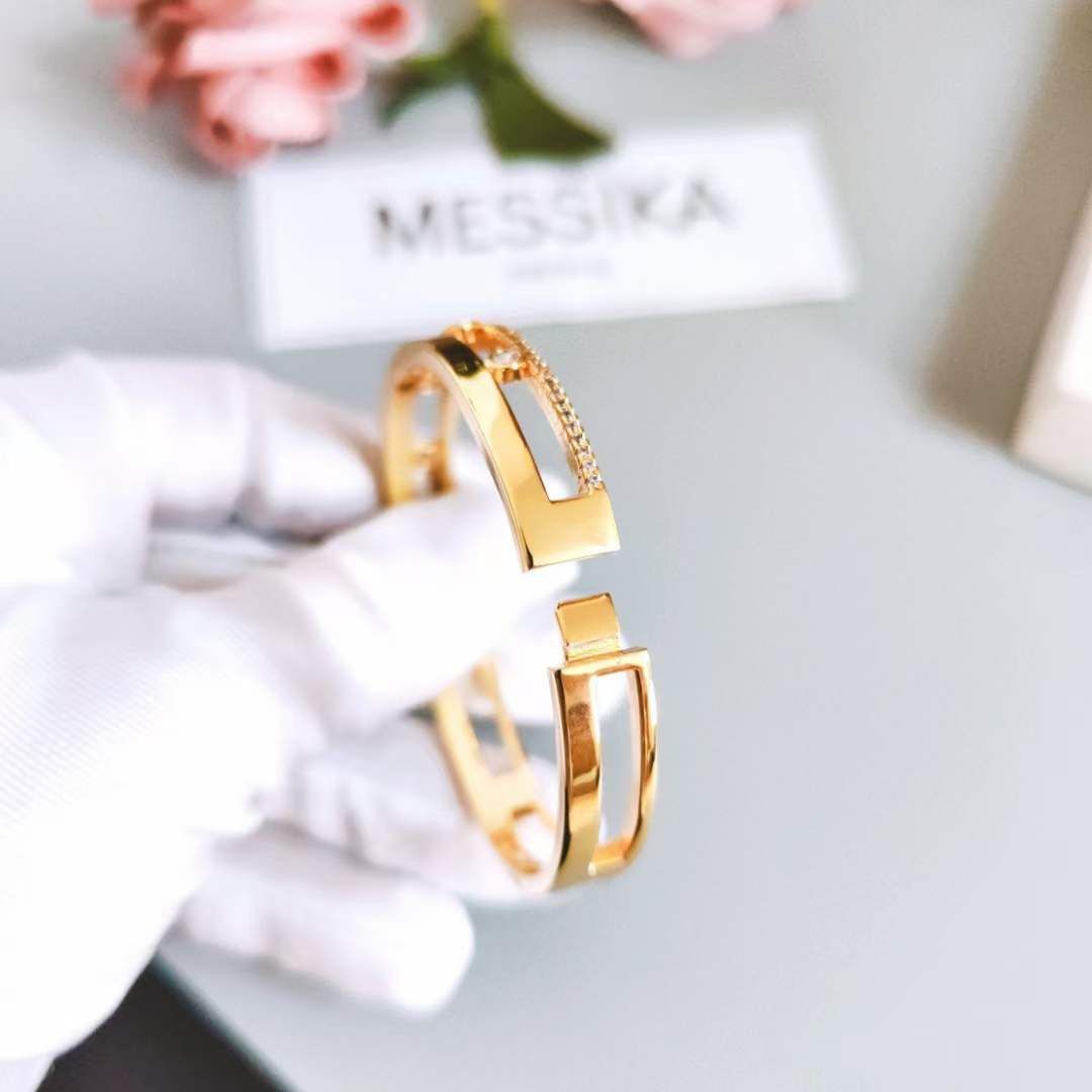 Bracelet MESSIKA avec strass en acier inoxydable