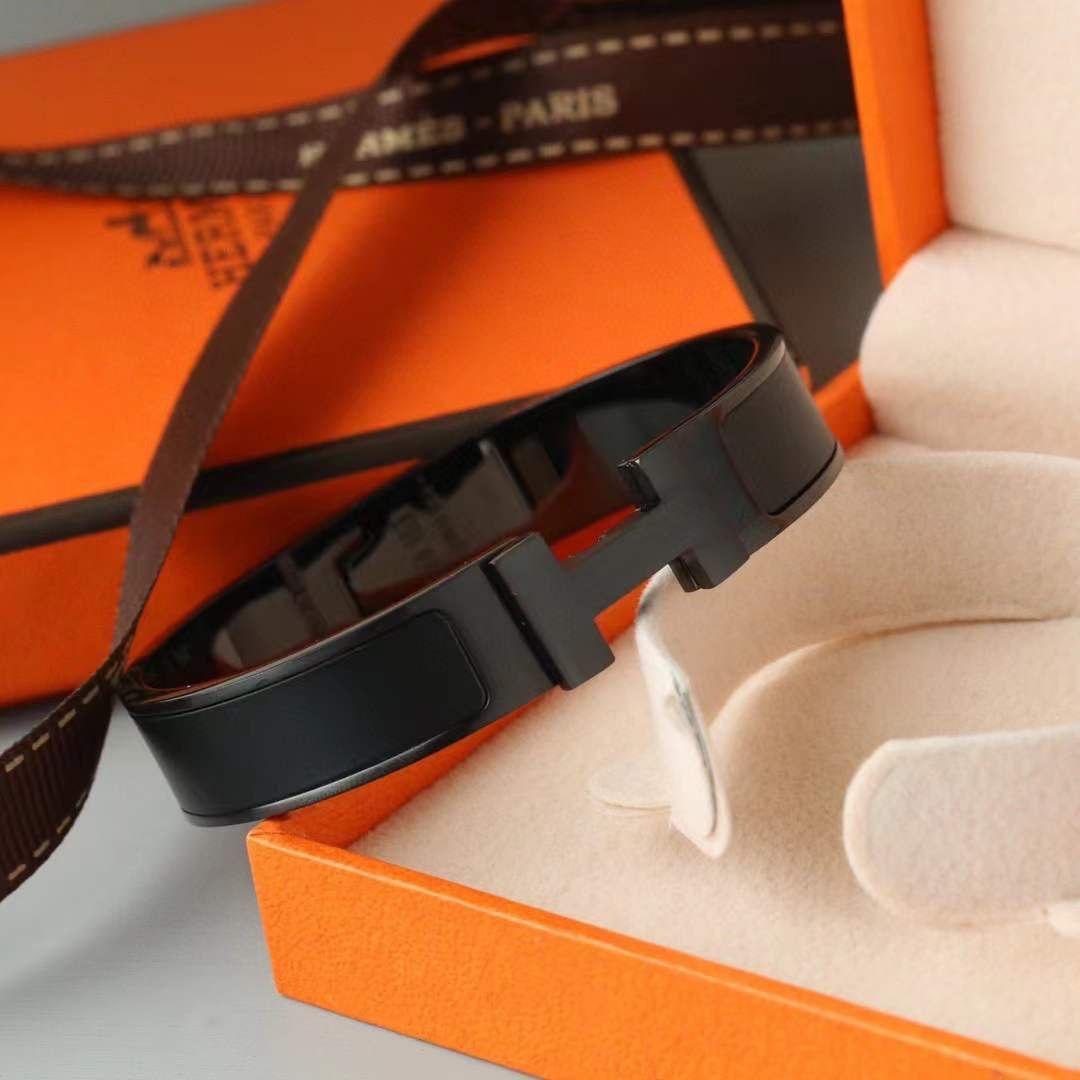 Bracelet homme acier noir HERMES avec packaging
