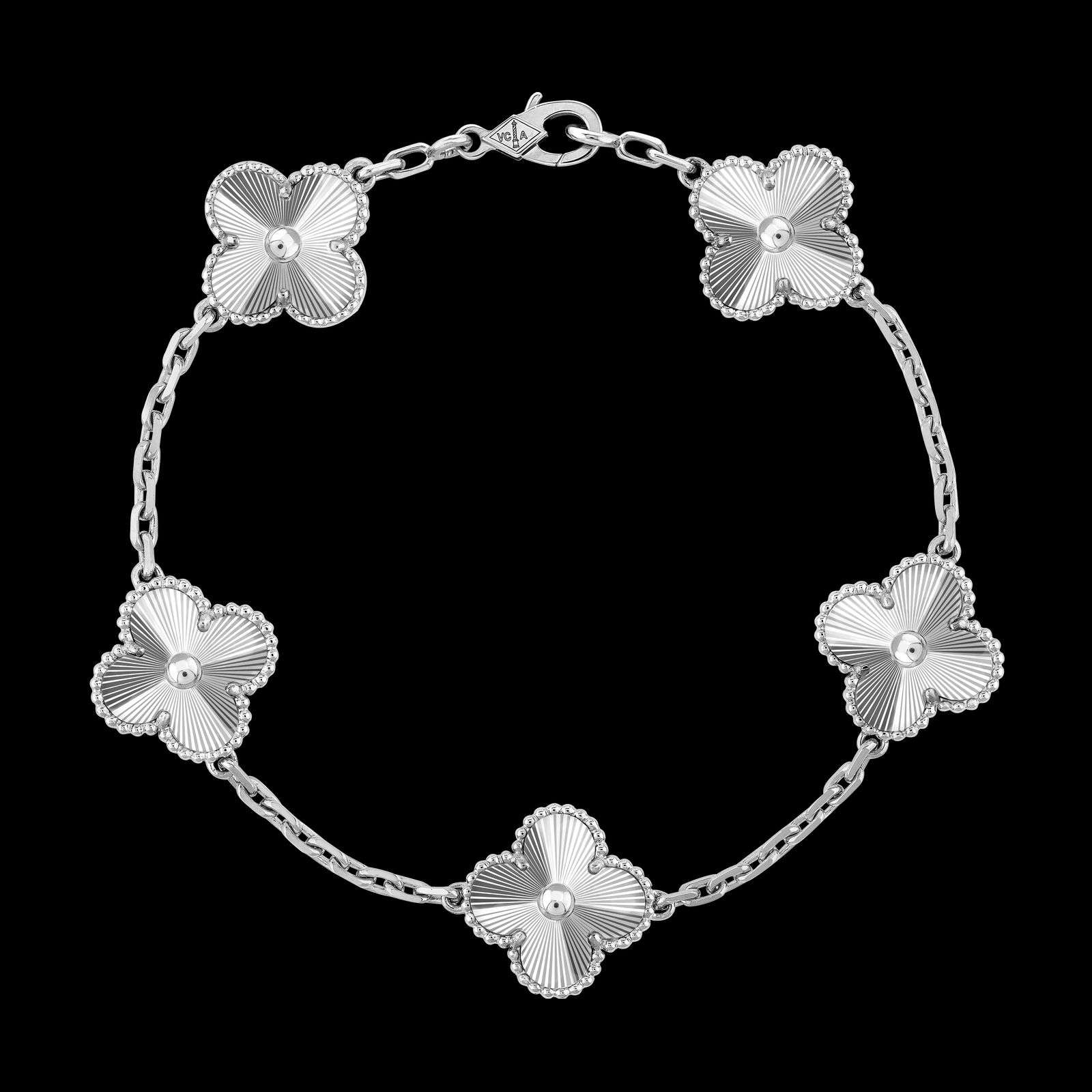 Gourmette Van cleef en acier inoxydable