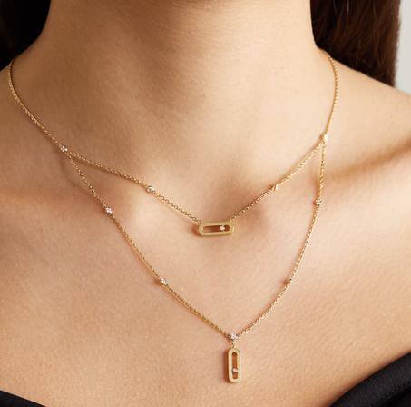 Collier Messika double en acier inoxydable