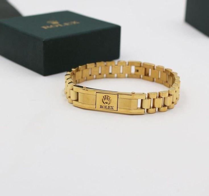 Gourmette homme ROLEX en acier avec packaging complet