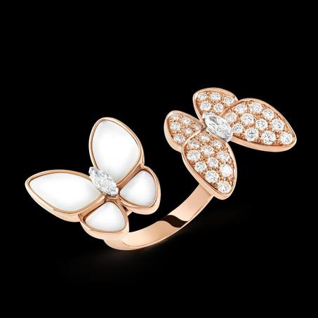 Bague Van cleef papillon en acier inoxydable