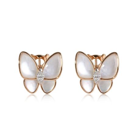 Boucles d'oreilles Van cleef papillon Doré en acier inoxydable