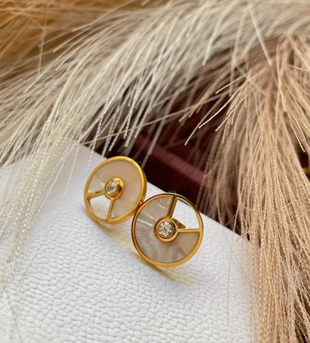 Boucles d'oreilles Cartier Amulette mother-of-pearl