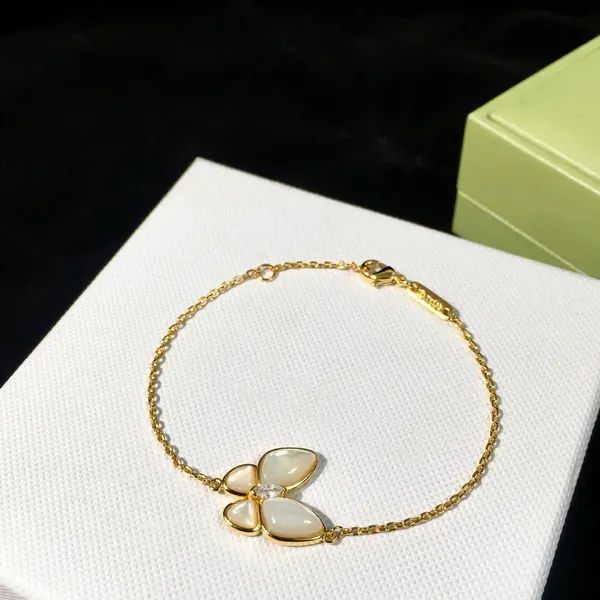 Gourmette Van cleef papillon en acier inoxydable