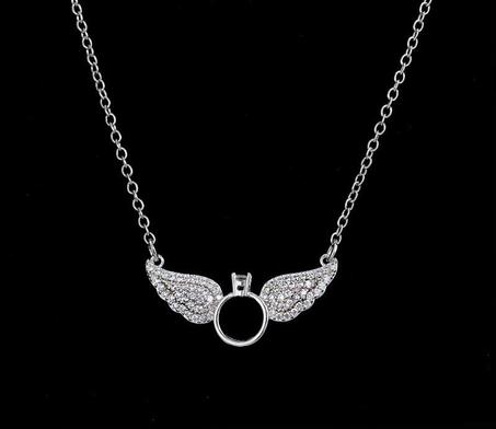 Collier Angel ring en acier inoxydable