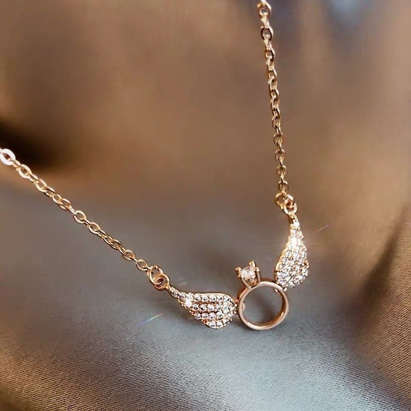 Collier Angel ring en acier inoxydable