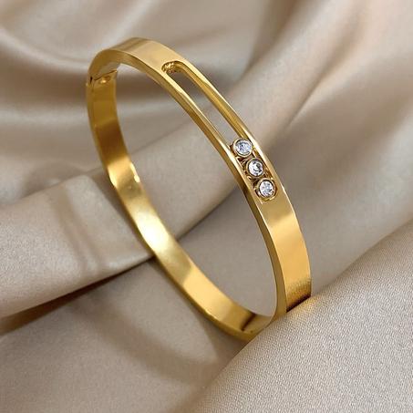 Bracelet femme MESSIKA doré en acier inoxydable