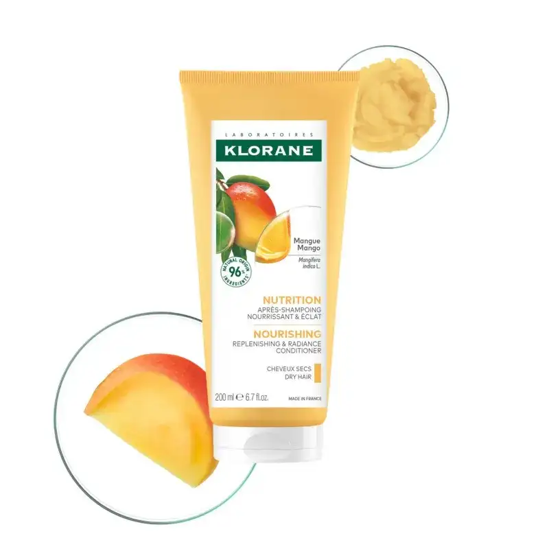 KLORANE BEURRE DE MANGUE NUTRITION BAUME APRES SHAMPOOING CHEVEUX SECS 200ML
