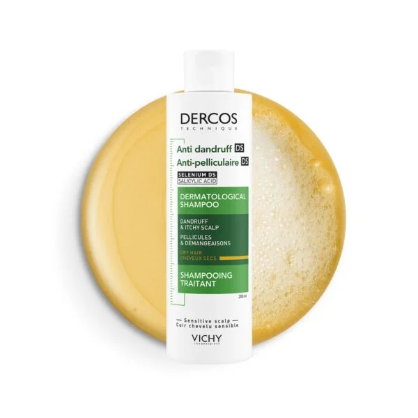 VICHY DERCOS ANTI-PELLICULAIRE SHAMPOOING TRAITANT ANTI-PELLICULAIRE CHEVEUX SECS 200ML
