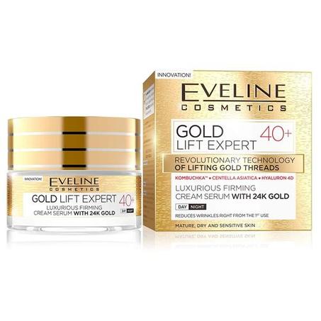 Eveline Cosmetics Gold Lift Expert, Crème Raffermissante a l'or 24k, Peau Normale, 40+ /50ml