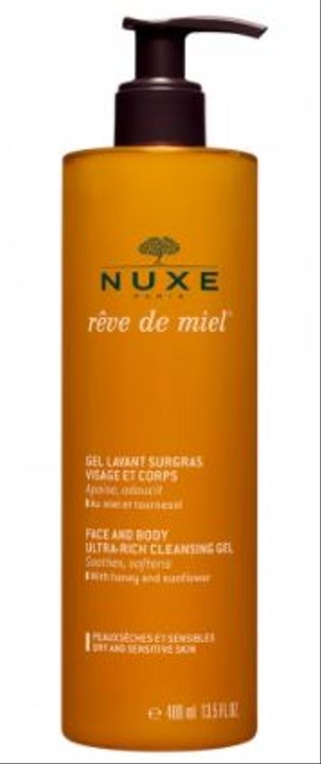 NUXE REVE DE MIEL Gel Lavant Surgras Visage Et Corps 400ml