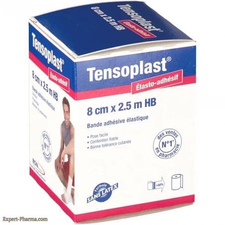 TENSOPLAST 8CM*2.5M HB SANS LATEX