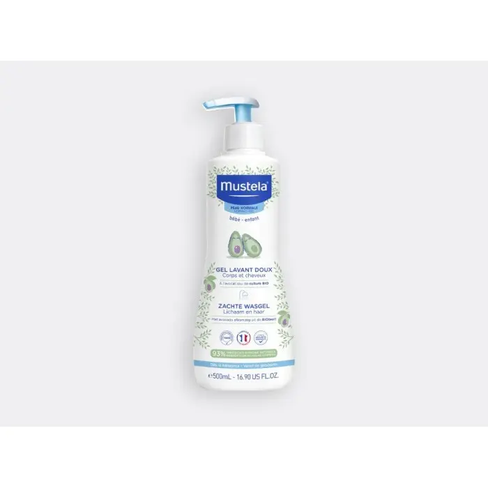 MUSTELA GEL LAVANT AVOCAT CORPS ET CHEVEUX 500ML